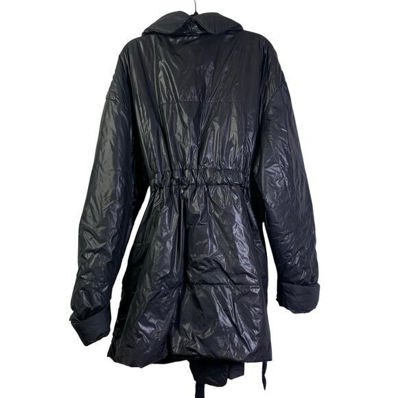 NORMA KAMALI Coat 2X Sleeping Bag Car Coat Puffer Packable Belted Snap Closure - Picture 4 of 16
